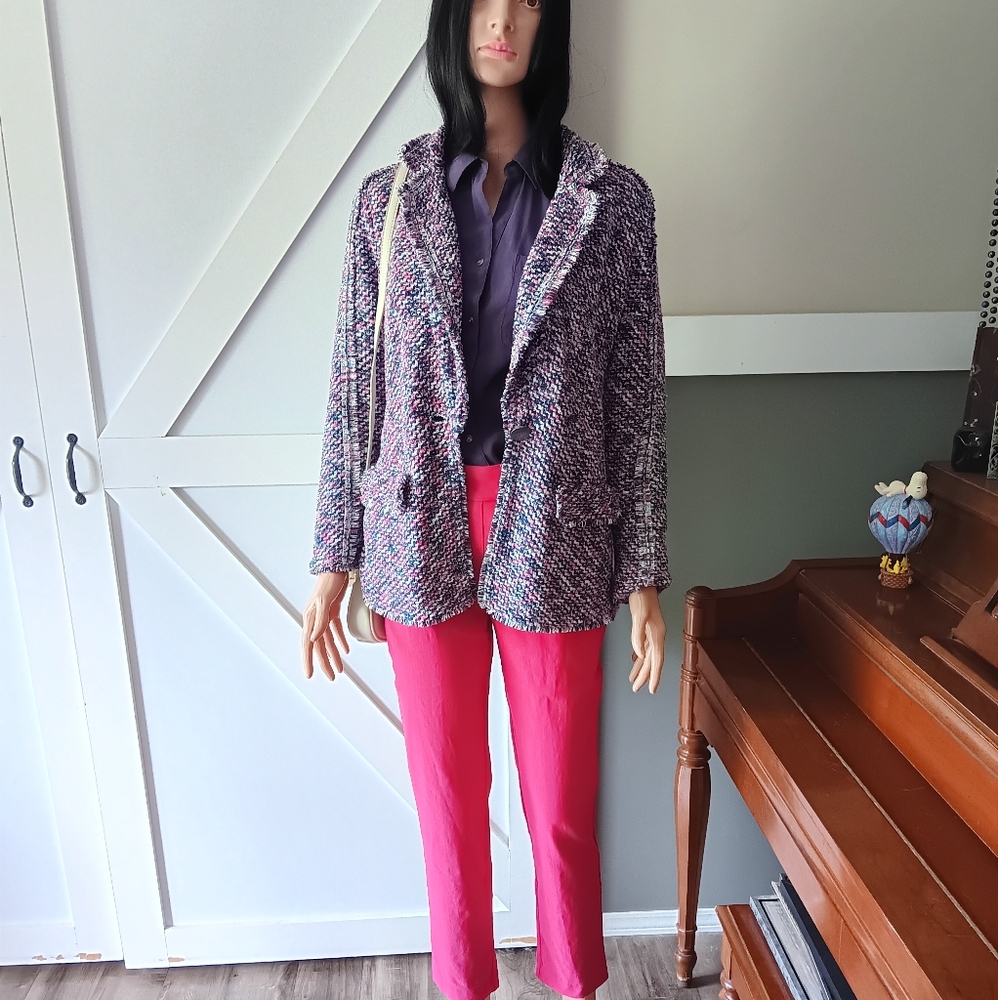 CHICOS tweed stretch jacket